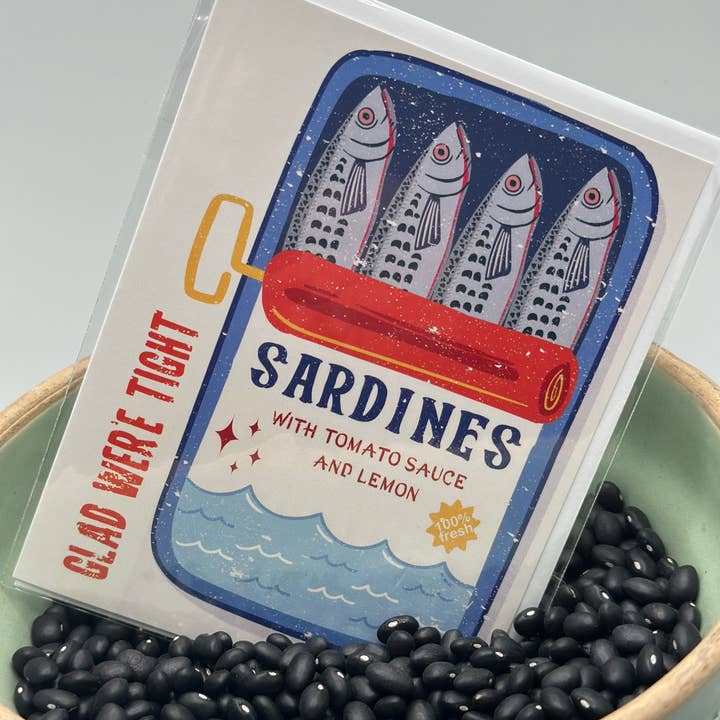 Glad we’re Tight Greeting Card for wholesale by Crooked Halo