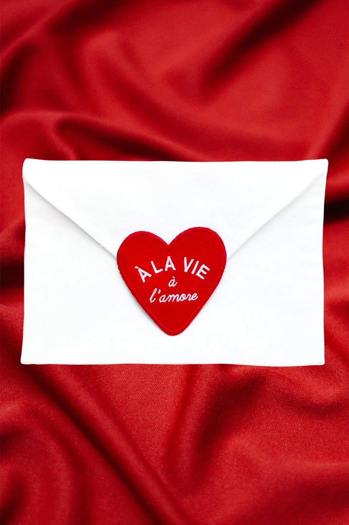 Un baiser français s'il vous plaît – Engroshandel Posetaske - Dame – Genanvendt stofpose med hjerte7