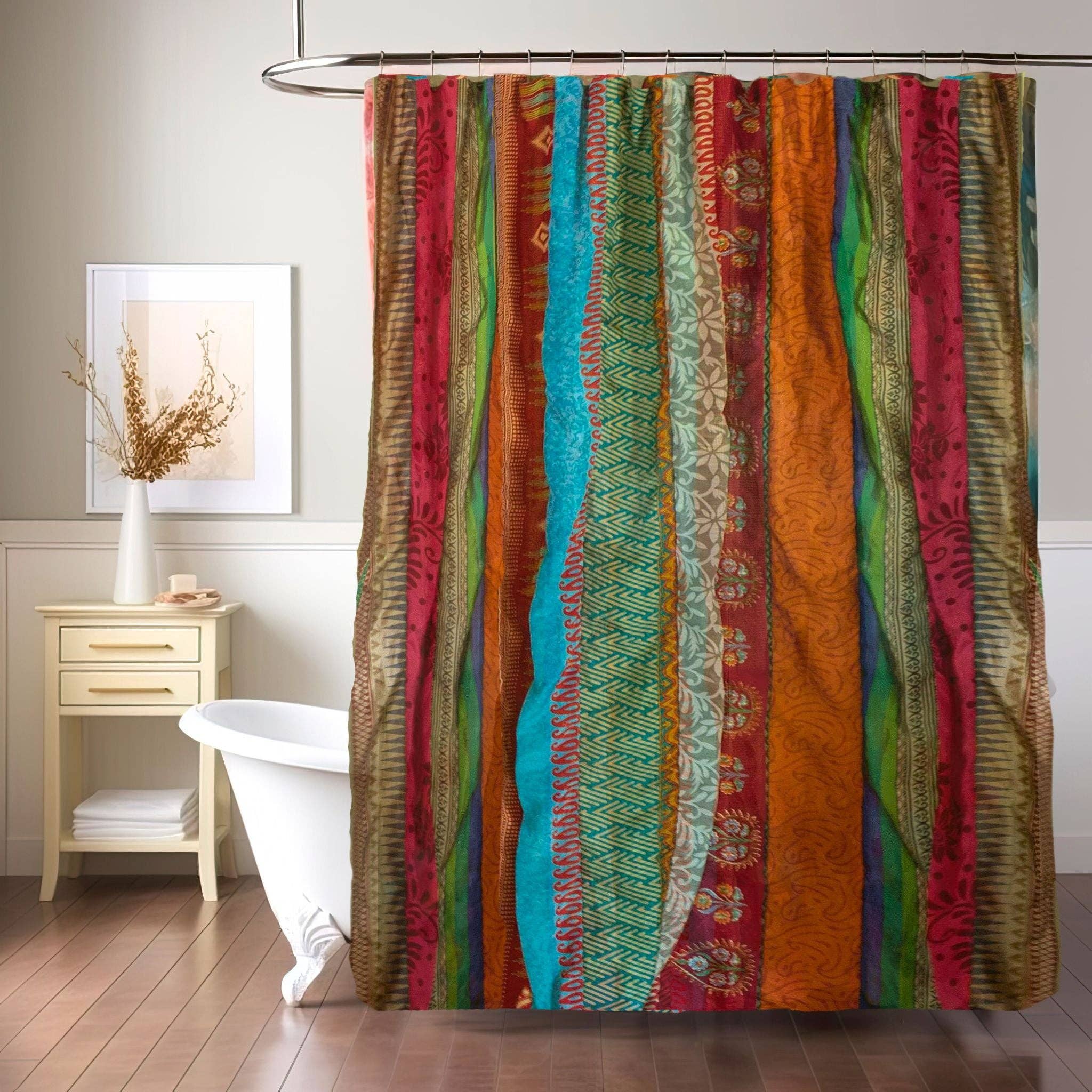 Darn Good Yarn - Wholesale Curtain - Rainbow Oasis: Recycled Sari Curtains8