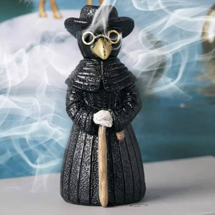 Dark Plague Doctor Raven Incense Burner – Halloween Decor and other Purchase Wholesale backflow incense burner. Free Returns & Net 60 Terms on Faire trending on Faire.