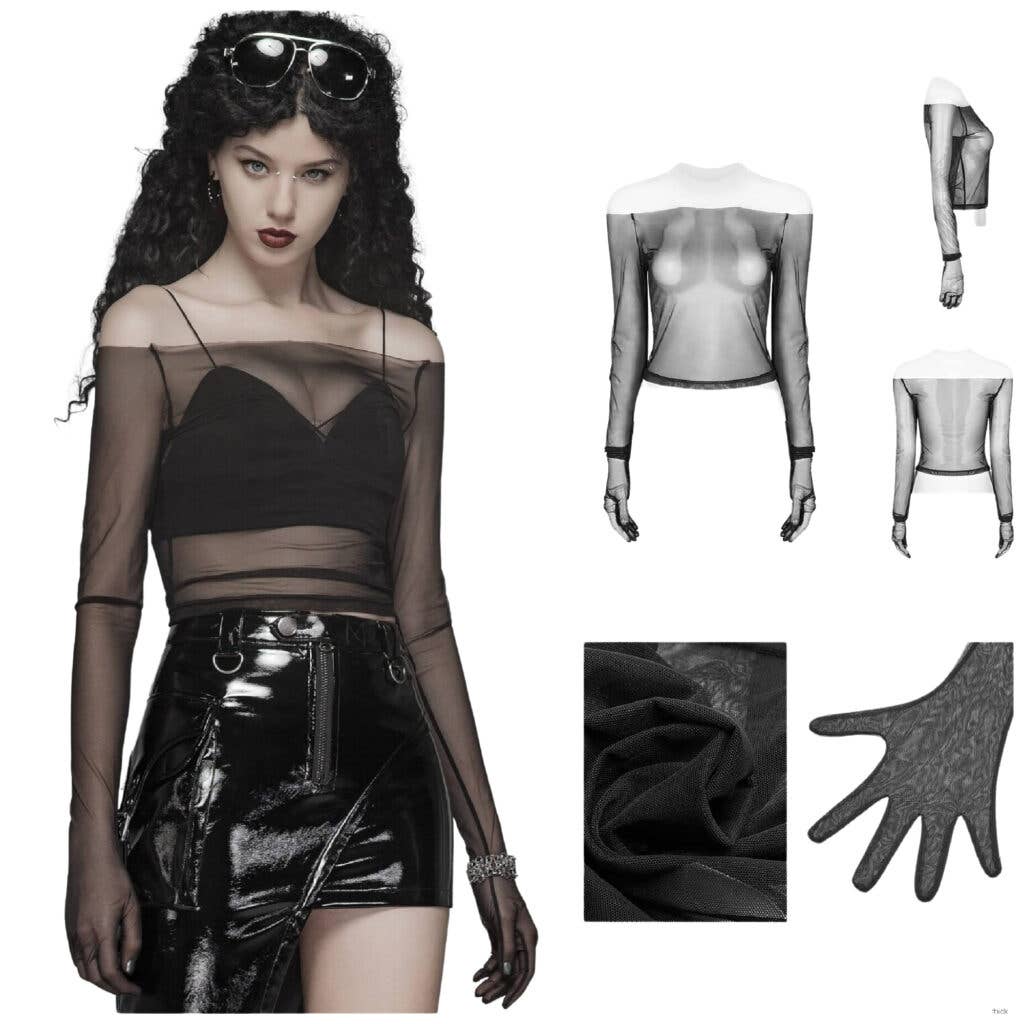 Western Fashion - Wholesale Knit Top - Women's - WT578 - PUNK T-shirt- M/L3