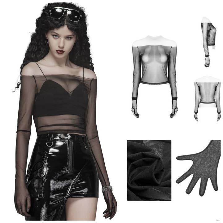 Western Fashion - Wholesale Knit Top - Women's - WT578 - PUNK T-shirt- M/L3