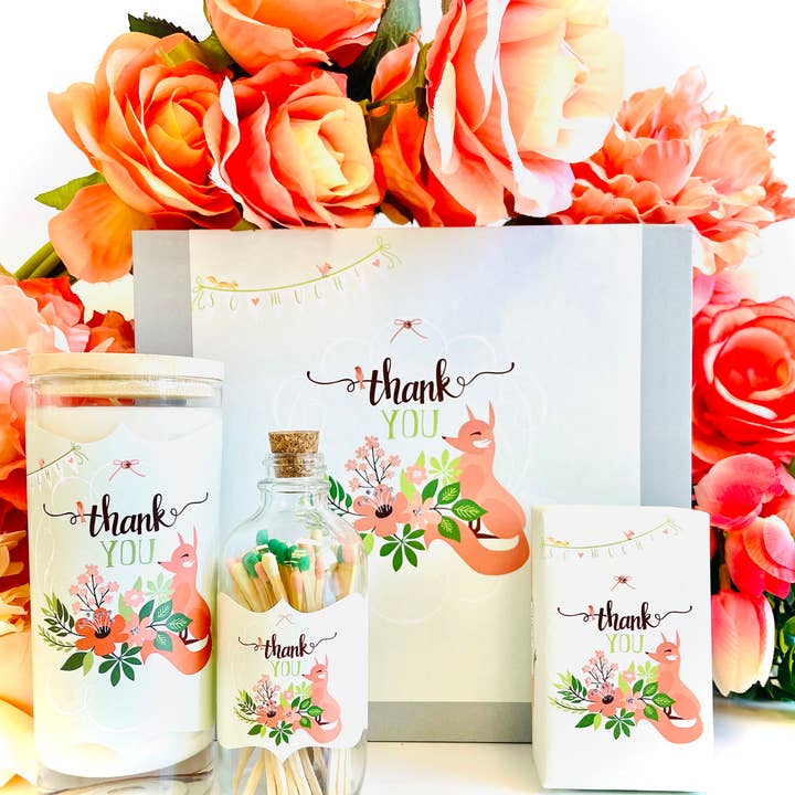 Love & Luck Greetings - Wholesale Geschenkdoosje - Grote geschenkdoos Fox bedankt