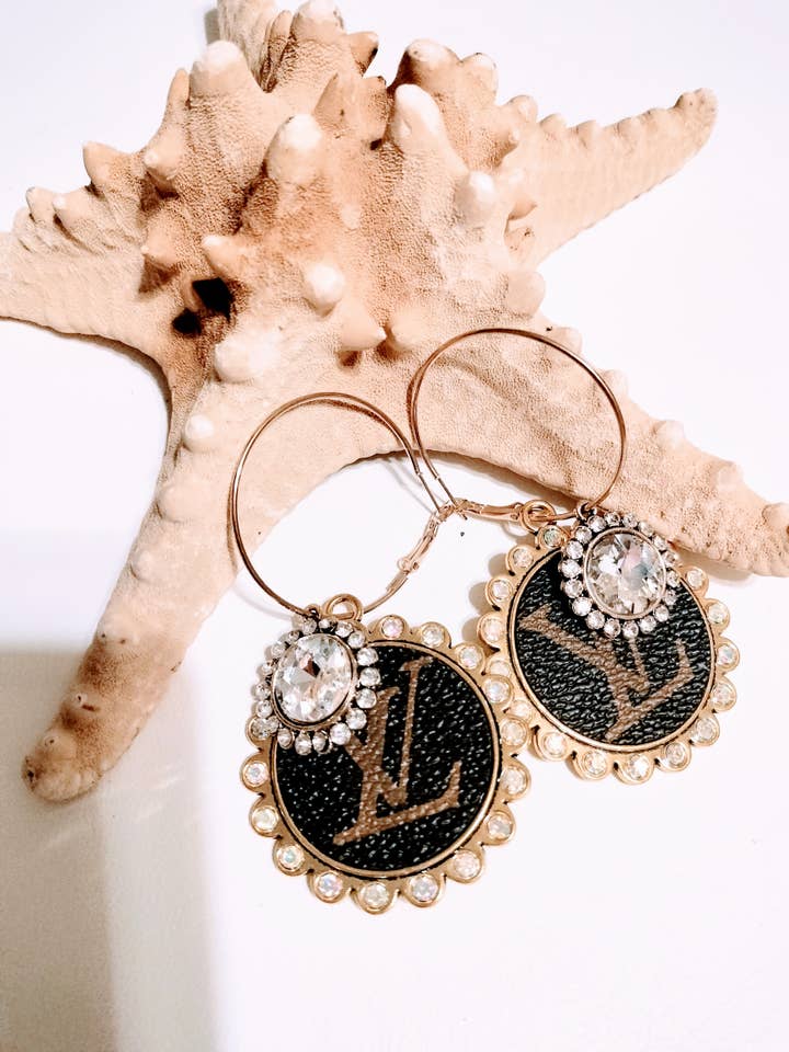 Large bling hoop earrings for wholesale by Contagious Couture