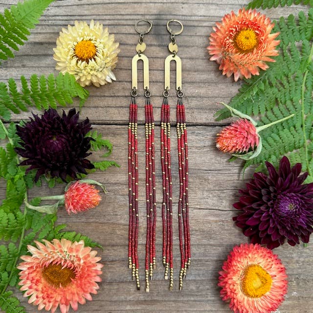 Brincos Scarlet Begonia Myrtle por atacado de Dancing Willow