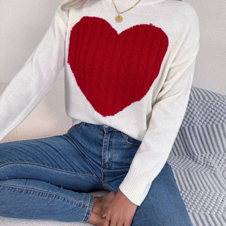 Masyal – wholesale Knitted jumper – Women′s – Autumn/Winter Long-Sleeved Valentine's Pullover Sweater3