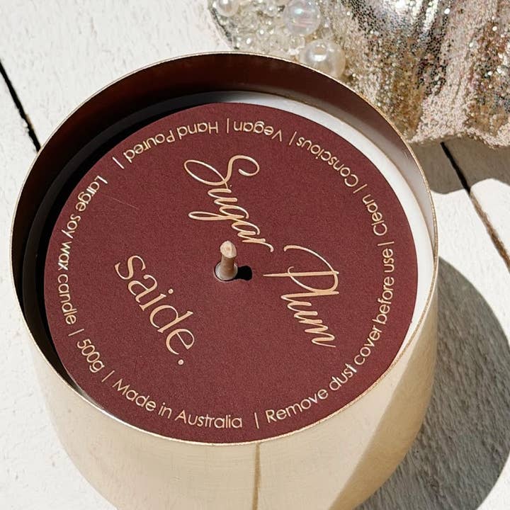 XL gold christmas soy candle | sugar plum and other Purchase Wholesale lalee. Free Returns & Net 60 Terms on Faire trending on Faire.