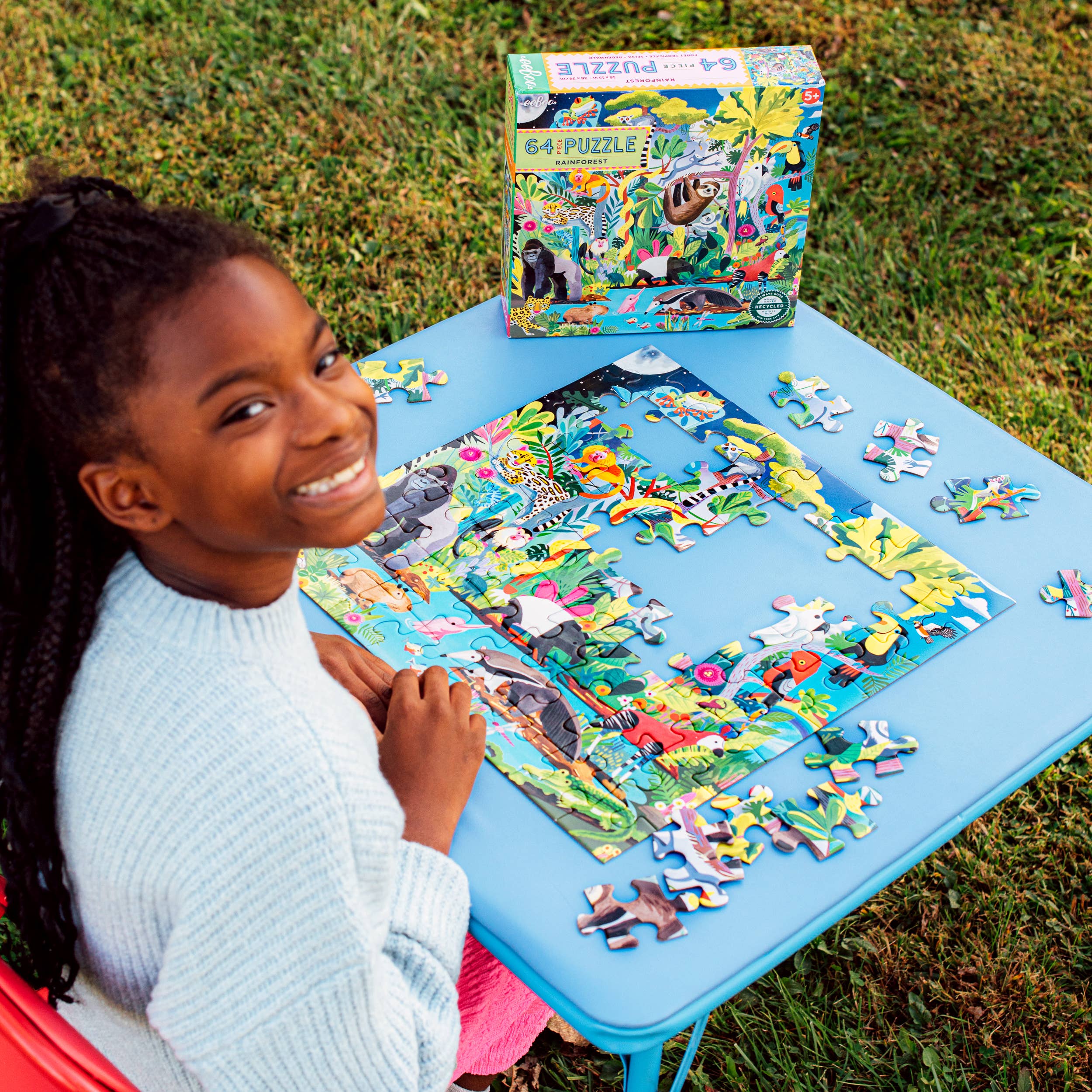 eeBoo - Wholesale Puzzle - Kids - Rainforest 64 Piece Square Puzzle3