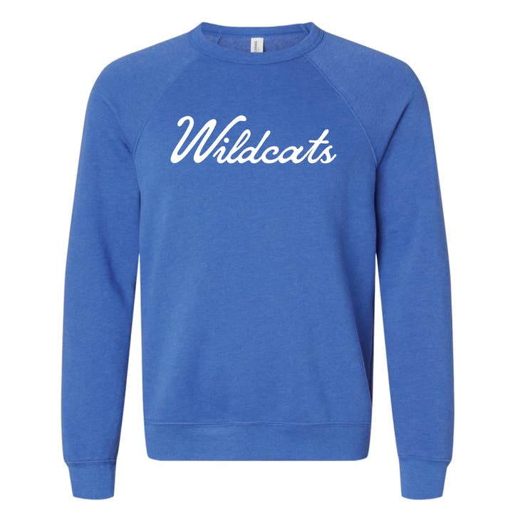 Felpa in pile Wildcats Luminaire Blu per la vendita all'ingrosso da parte di The Chester Drawer