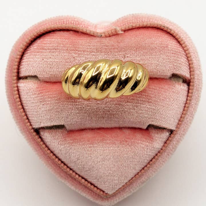 Daemon srls - Wholesale Band/Stacked Ring - QUINN - ACCIAIO INOSSIDABILE ~ ANELLO BOMBATO FORMA CROISSANT7