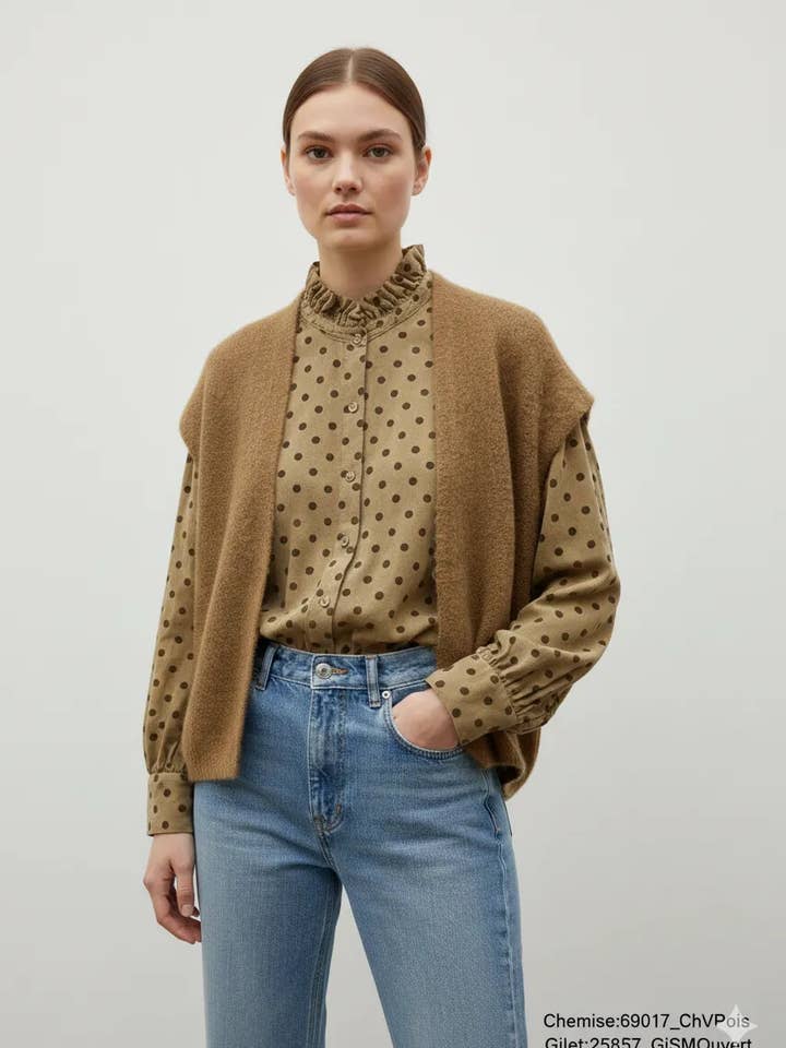 Gilet Sans Manches alpaga @25857_GiSMOuvert pour la vente par Mimi & Gogo
