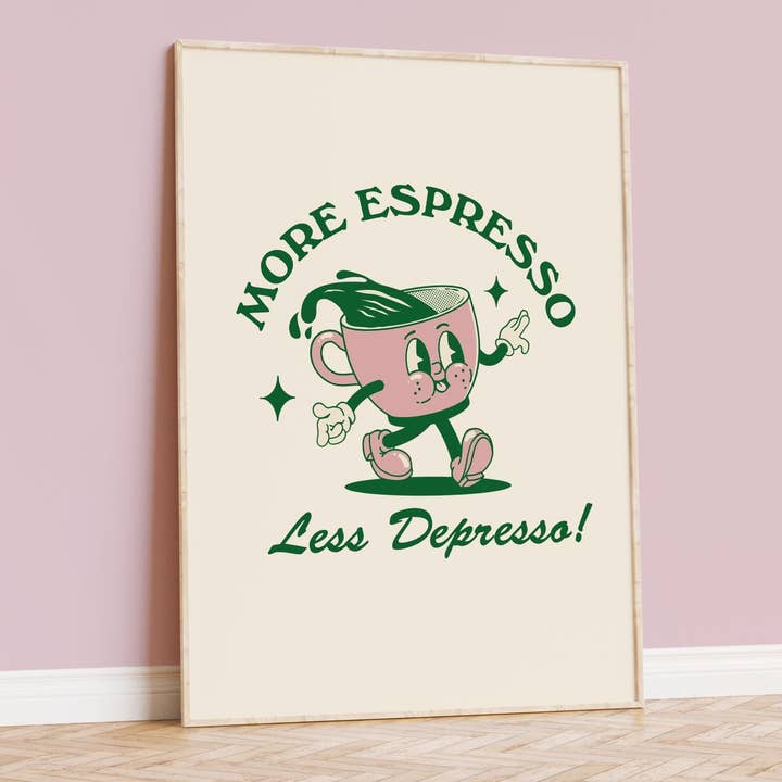 More Espresso Coffee Wall Art for wholesale by Moonshine Prints