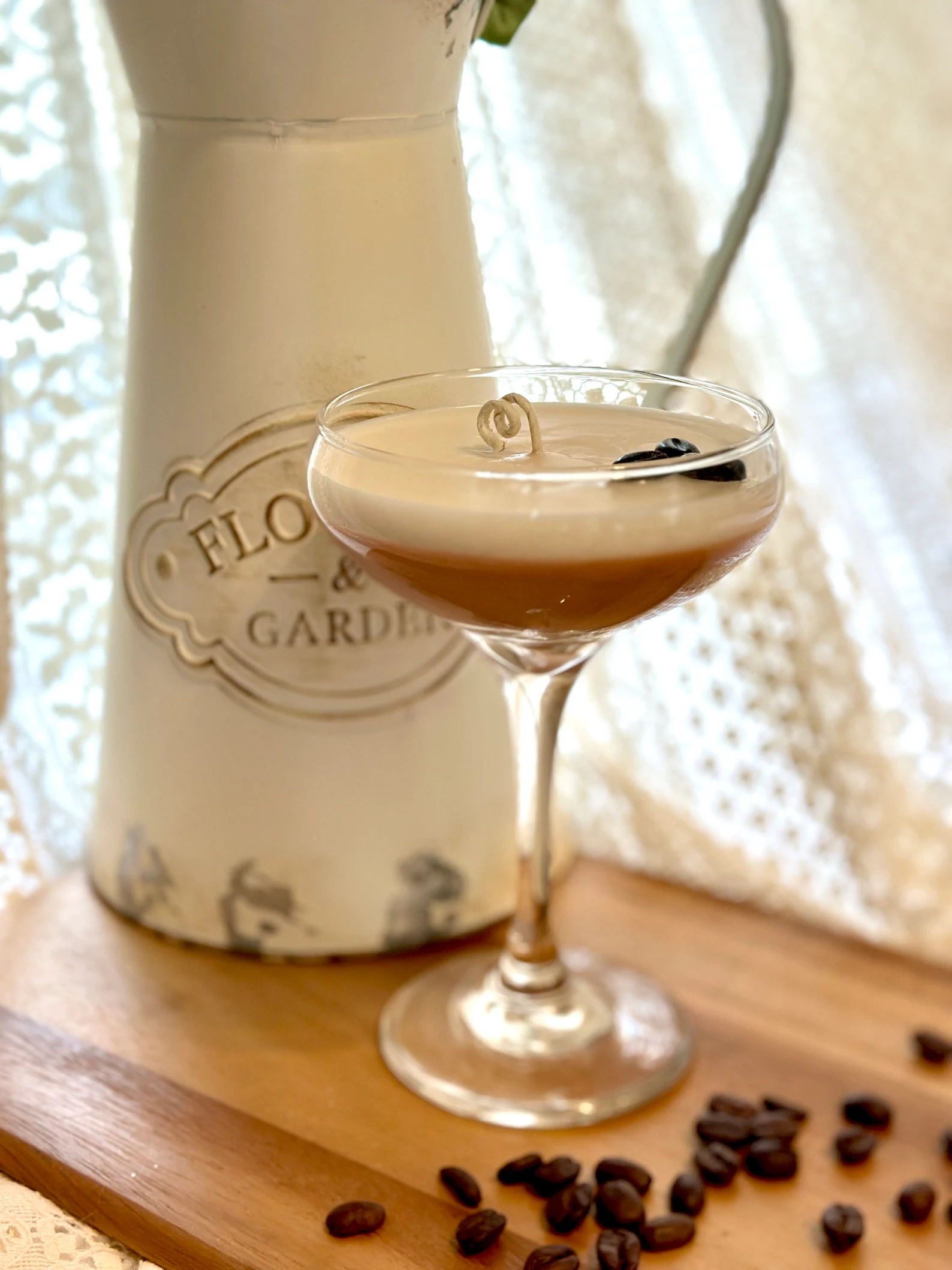 Pink Spruce - Wholesale Jar/Filled Candle - Espresso Martini Candle (Coupe Glass)2