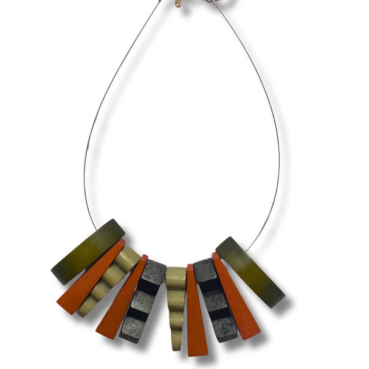 Bijondo - Venta al por mayor Gargantilla ancha - Collar corto artesanal de madera Toy6