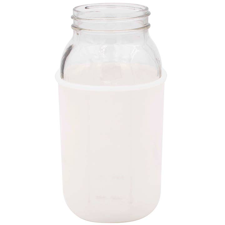 Mason Jar Lifestyle - Vente Housses de boisson - Manchon en silicone pour pots Mason d'un demi-gallon de 64 oz6
