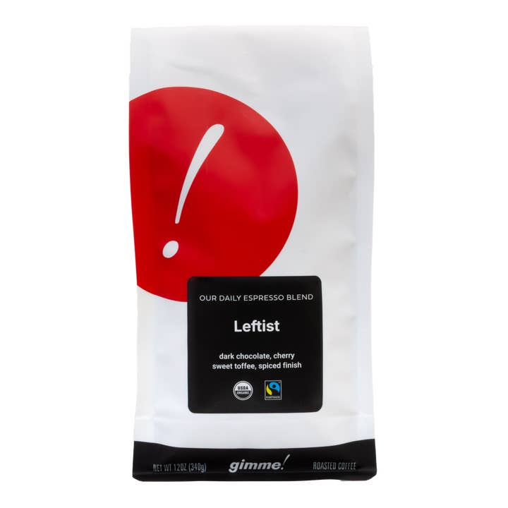 Gimme! Coffee Organic Fairtrade Leftist Espresso for wholesale by Gimme! Coffee