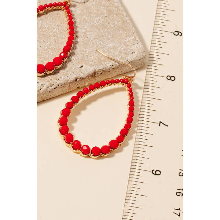 Anarchy Street - Wholesale Dangle Earrings - Faceted Beaded Tear Dangle Hook Earrings
