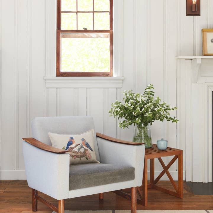 Coral & Tusk – Almofada decorativa/de sofá por atacado – Almofada de bolso com ninho de pássaro azul4