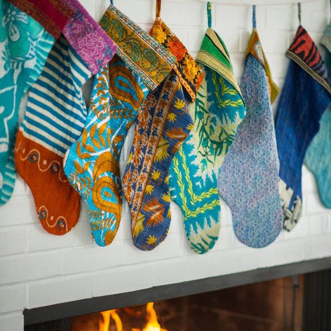 Homesoul – wholesale Holiday Stocking – Kantha Christmas Stockings - Set of 101