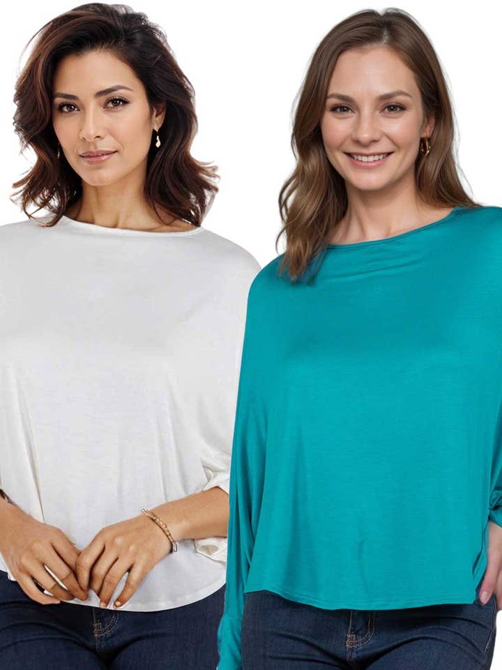 1818 - Jersey Poncho with Sleeves for wholesale by The Magic Scarf Company