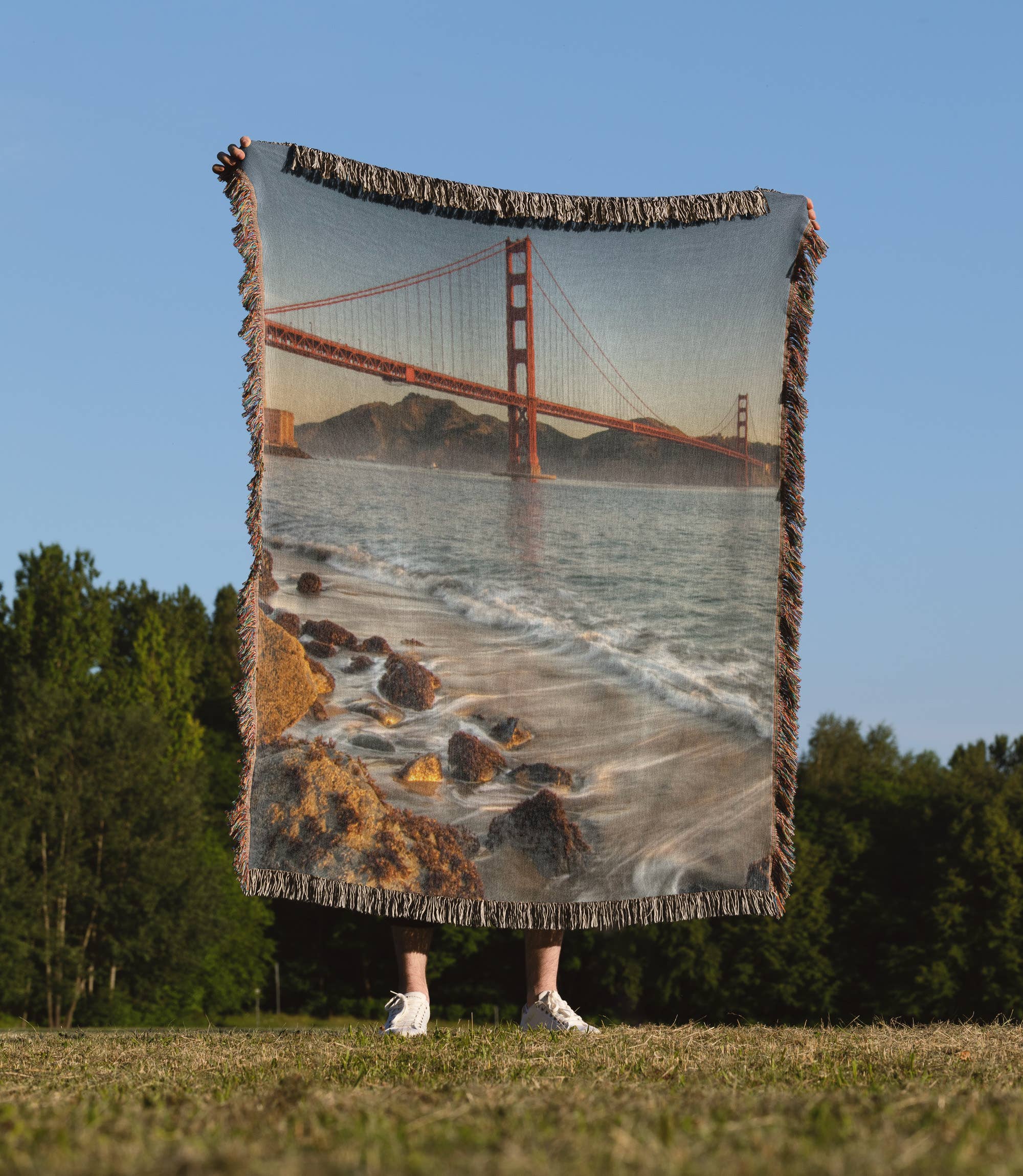 3dRose - Vente Plaids - 3dRose, Californie, San Francisco, Pont du Golden Gate - US05 DSV0001 - David Svilar, Couverture1