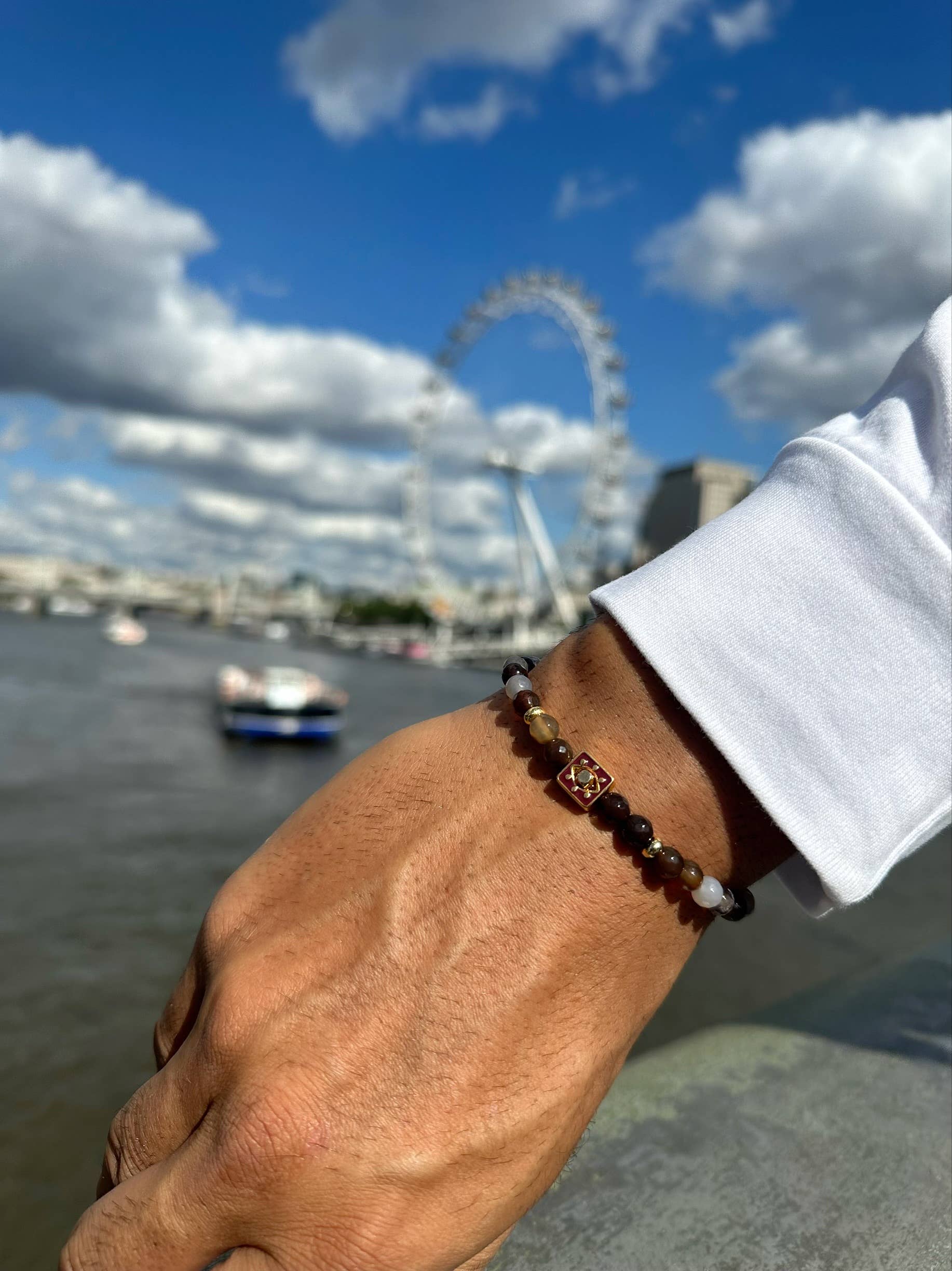 Christina Christi - Wholesale Jewelry - Men's - Agate Beaded Bracelet Men, Evil Eye Beaded Bracelet, Ethnic4