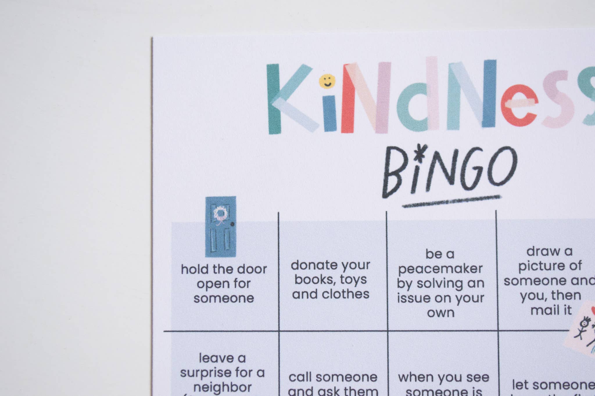 give with joy - Wholesale Learning Cards - Kids & Baby - Kindness Bingo Card1