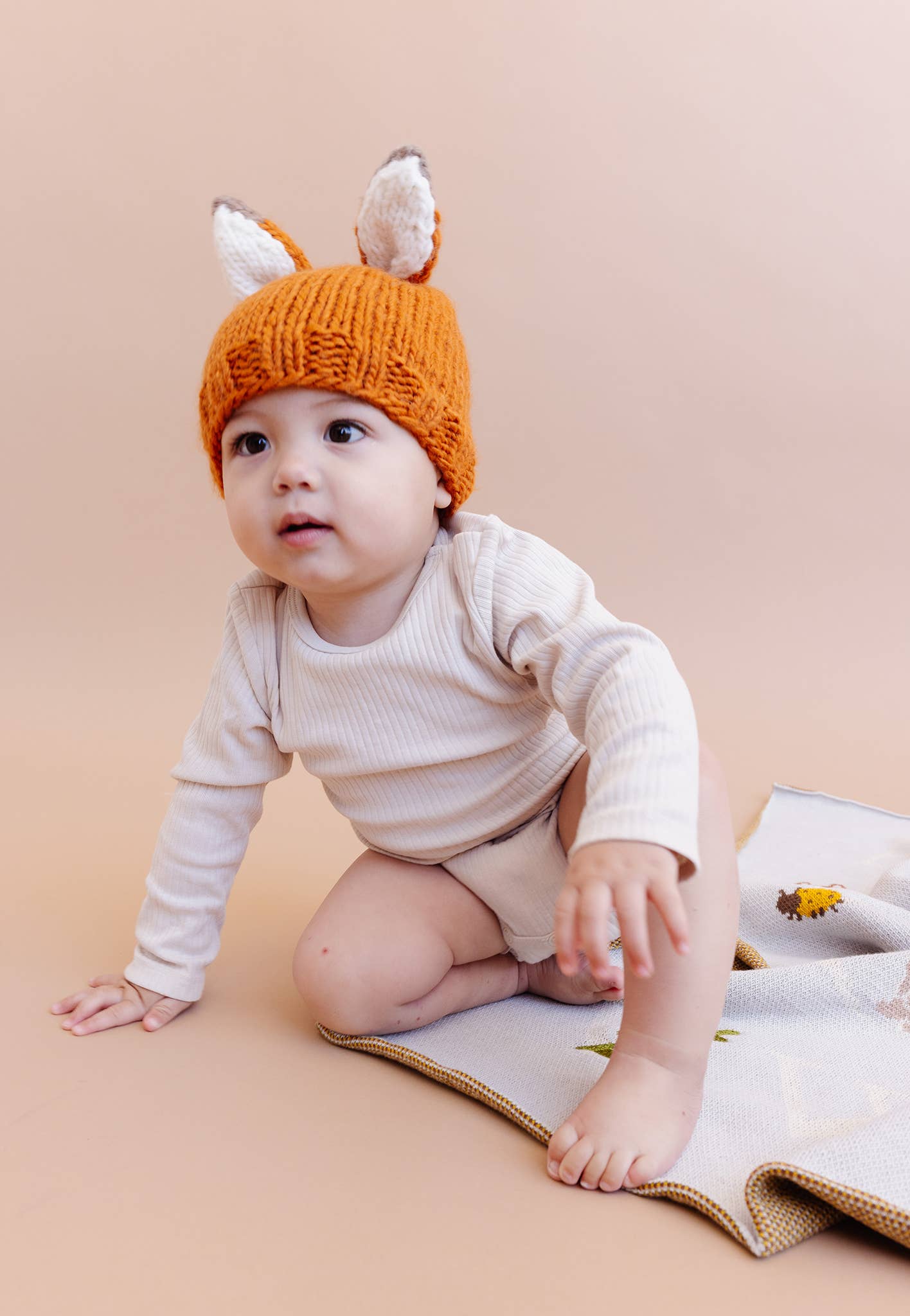 The Blueberry Hill - Wholesale Newborn/Knit Hat - Baby - Rusty Fox Hat, Clay | Baby & Kids Accessory Fall Woodland2