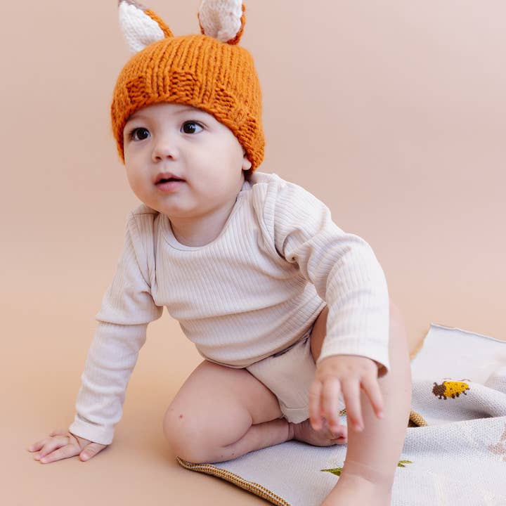 The Blueberry Hill - Wholesale Newborn/Knit Hat - Baby - Rusty Fox Hat, Clay | Baby & Kids Accessory Fall Woodland2