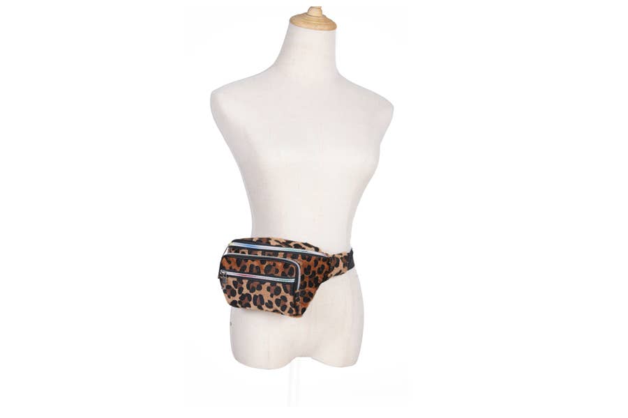 Nima Accessories Inc - Wholesale Belt Bag - Women's - Faux Leather Shinny Animal Print Ladies Fanny Pack2