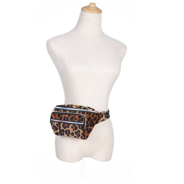 Nima Accessories Inc - Wholesale Belt Bag - Women's - Faux Leather Shinny Animal Print Ladies Fanny Pack2