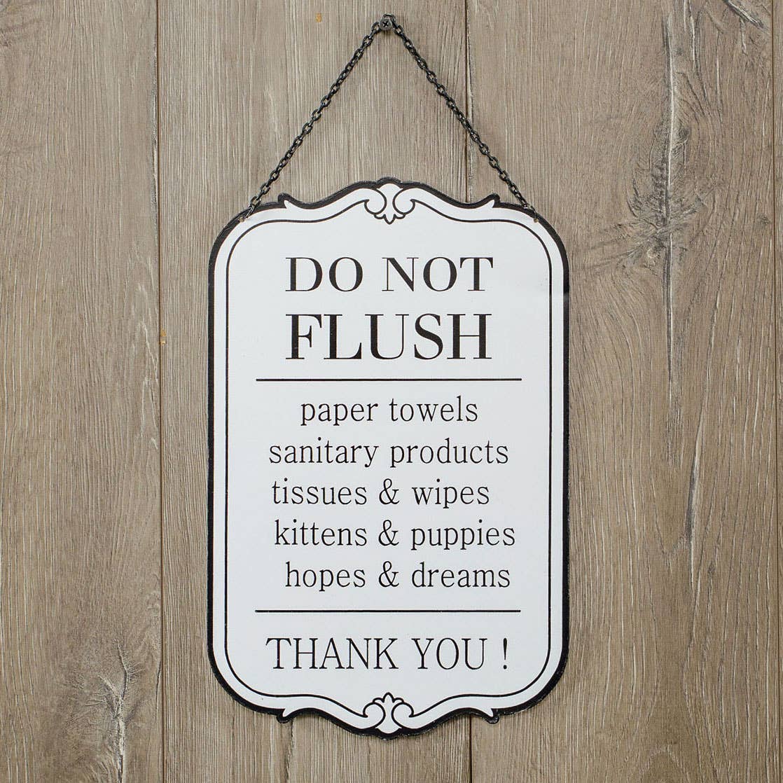 Ragon House – wholesale Sign – BATHROOM ETIQUETTE SIGN0