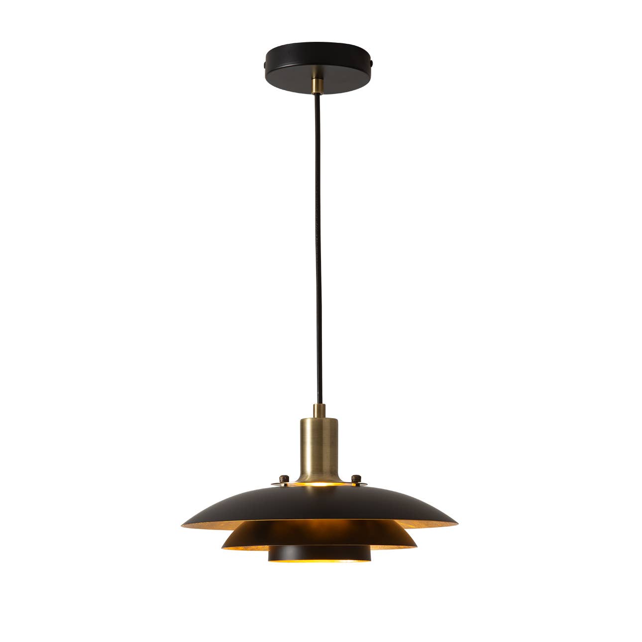 Nova of California - Wholesale Chandelier/Hanging Light - Pendant Light Rancho Mirage 6.5" Small Black Gold Brass1