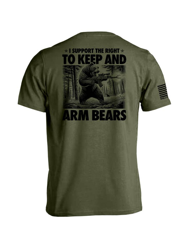 Shield Republic LLC - Wholesale Screen Printed T-Shirt - Men's - I Support the Right to Keep and Arm Bears