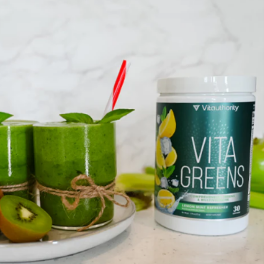Vitauthority - Wholesale Protein/Superfood Powder - Vita Greens Powder: Immunity & Gut Health, Lemon Mint1