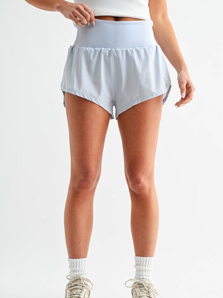 Contour Scallop Mini Active Shorts for wholesale by Mono B