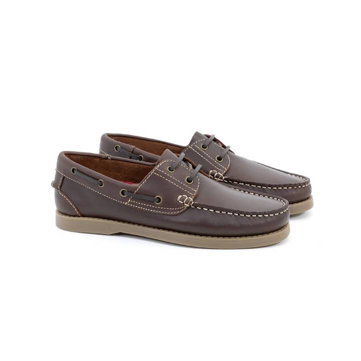Bateau en nubuck marron NAPPIS-MARRON pour la vente par Ortiz & Reed