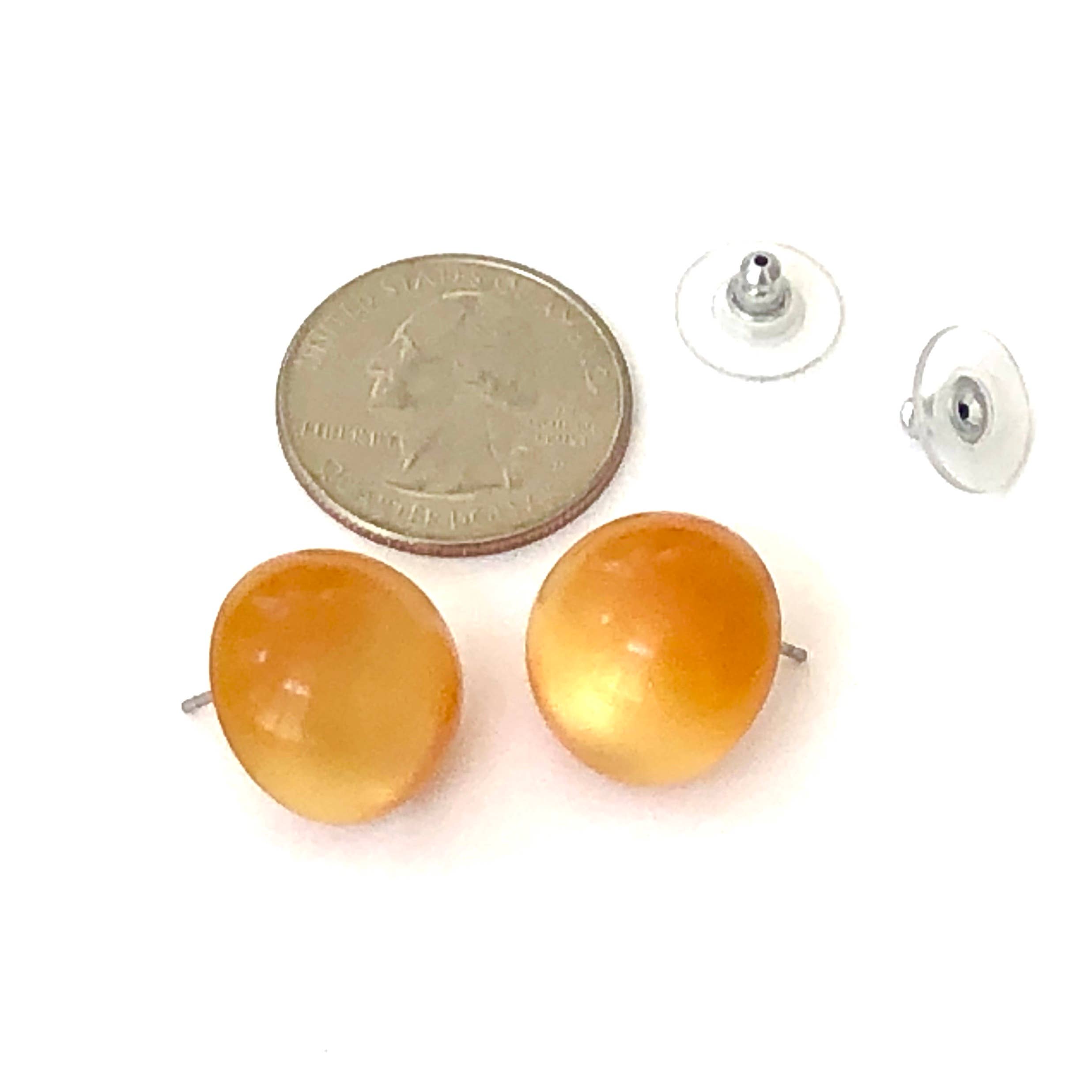 Leetie Lovendale - Vente Clous d'oreille - Boucles d'oreilles boutons rétro Moonglow Orange3