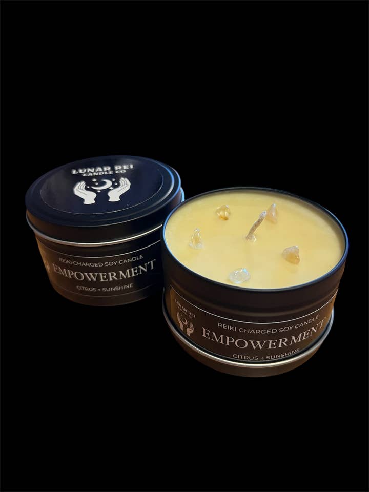 Empowerment Travel Tin for wholesale by Lunar Rei Candle