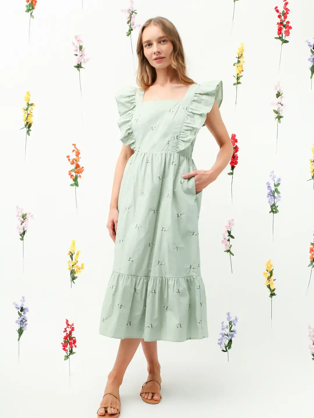 Reminiscence - Wholesale Dress - Women's - REMI014 - Embo Midi Dress12