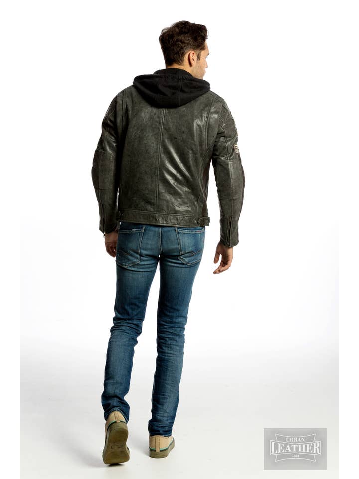 Urban 5884 Amsterdam | Leather jackets – Casaco de couro - Homem por atacado – URBAN 5884 - Jaqueta de moto masculina FIFTY EIGHT13