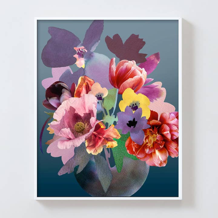 Blooms No. 9 - Impresión de arte floral abstracto para venta al por mayor de Dana McClure Studio