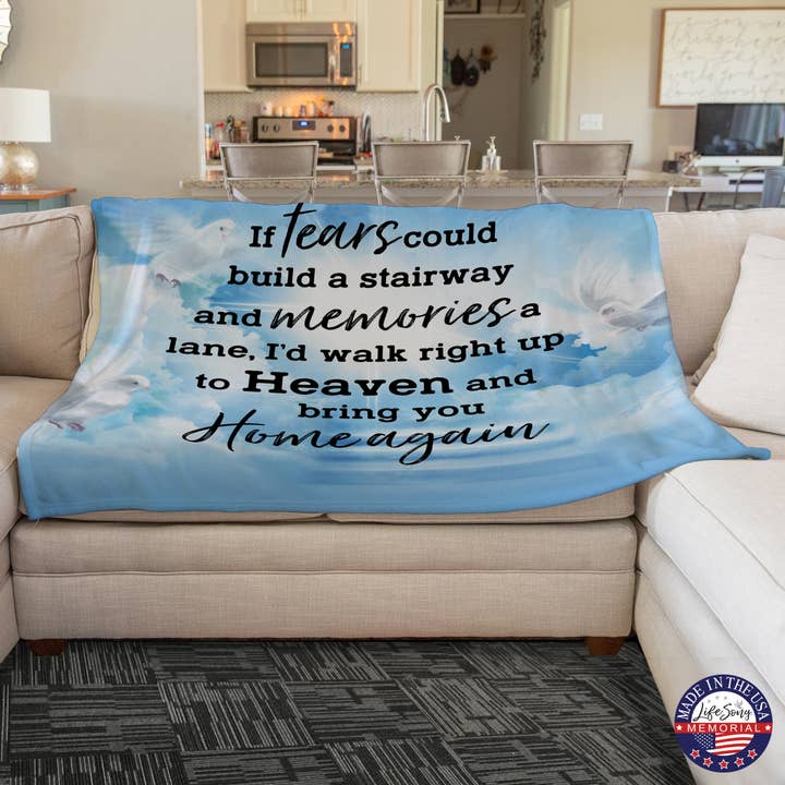LifeSong Milestones - Wholesale Throw Blanket - Sympathy Dove Memorial Blanket: If Tears Could Build5