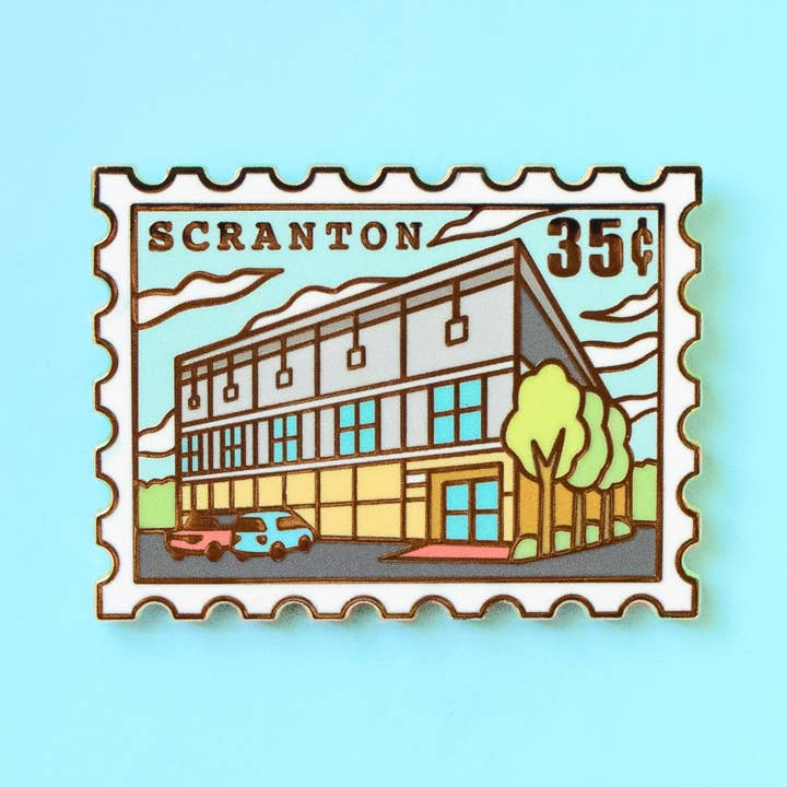 Épinglette en émail Scranton pour la vente par Joy Addict