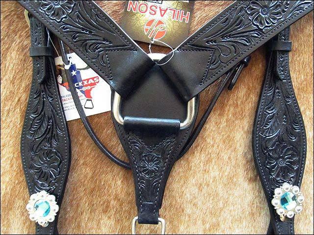 HILASON - Wholesale Horseback Riding Gear - HILASON Western Horse Headstall Breast Collar Set Tack Genuine American Leather | For Horses Headstalls93