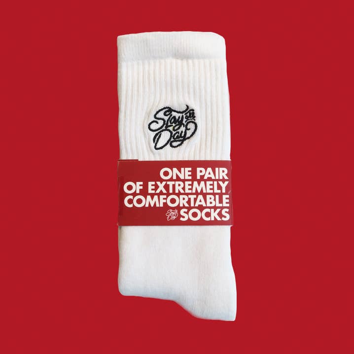 Calzini con logo Slay All Day per la vendita all'ingrosso da parte di Supa Dupa Goods