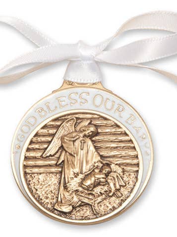 Medalha de Berço com Bebé na Manjedoura por atacado de Tony’s Jewelry