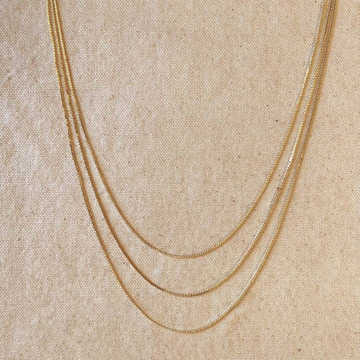 GoldFi - Wholesale Link & Chain Necklace - 18k Gold Filled Dainty Chain Necklace