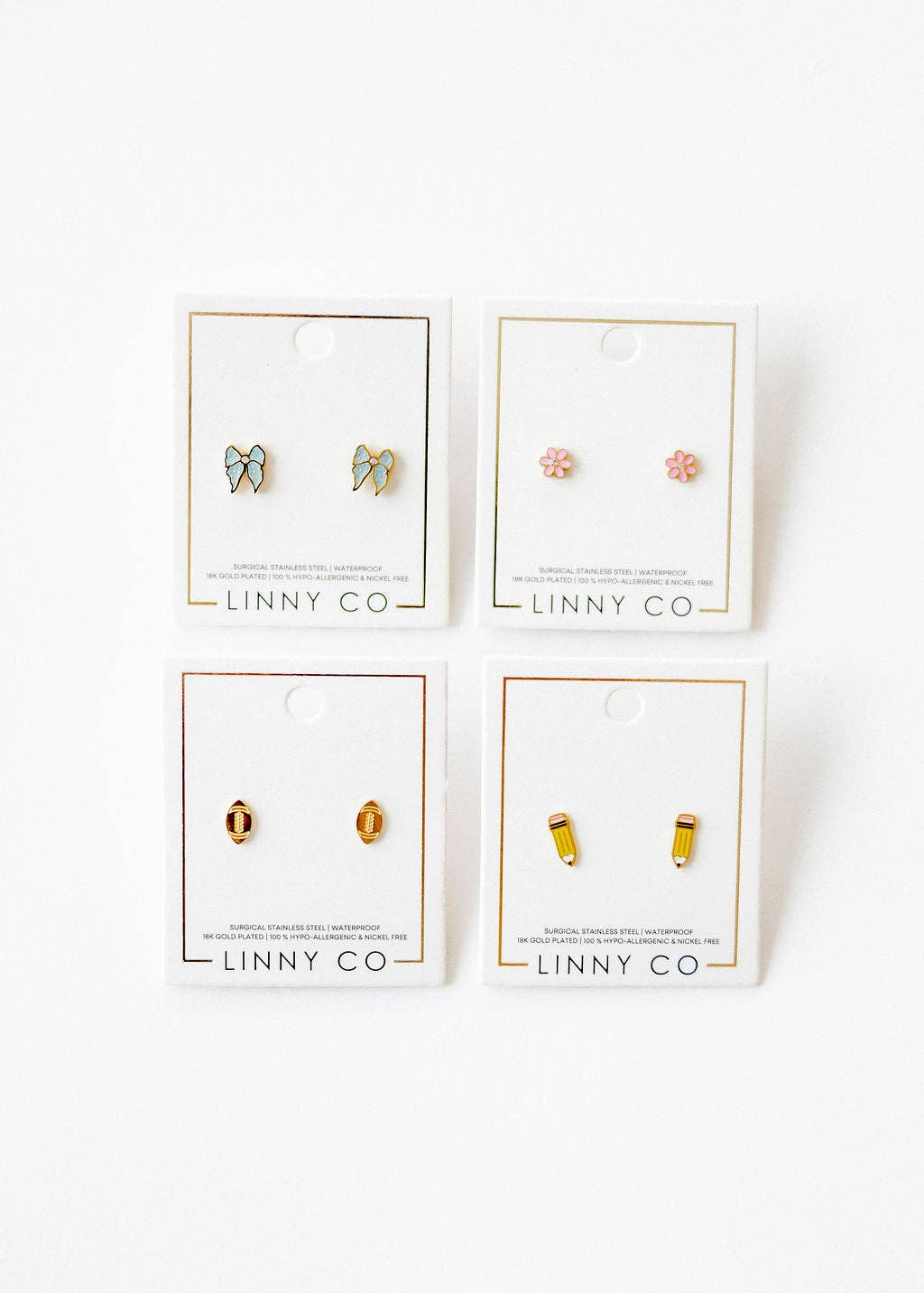 LINNY CO - Wholesale Stud/Post Earrings - Screwback Stud Earrings - Football7