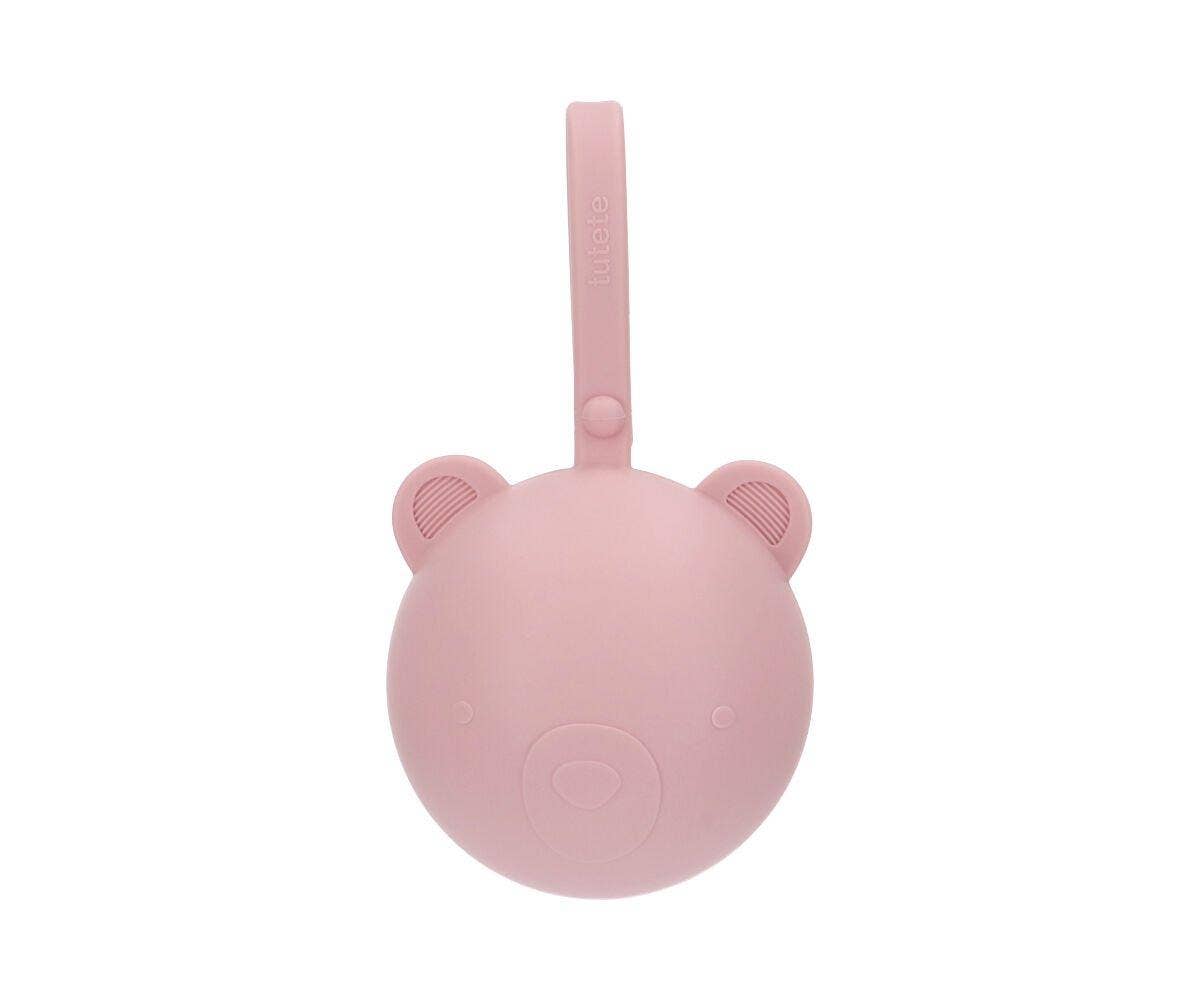 Tutete - Wholesale Pacifier - Baby - Baby Pacifier Holder Silicone Bear Pink3